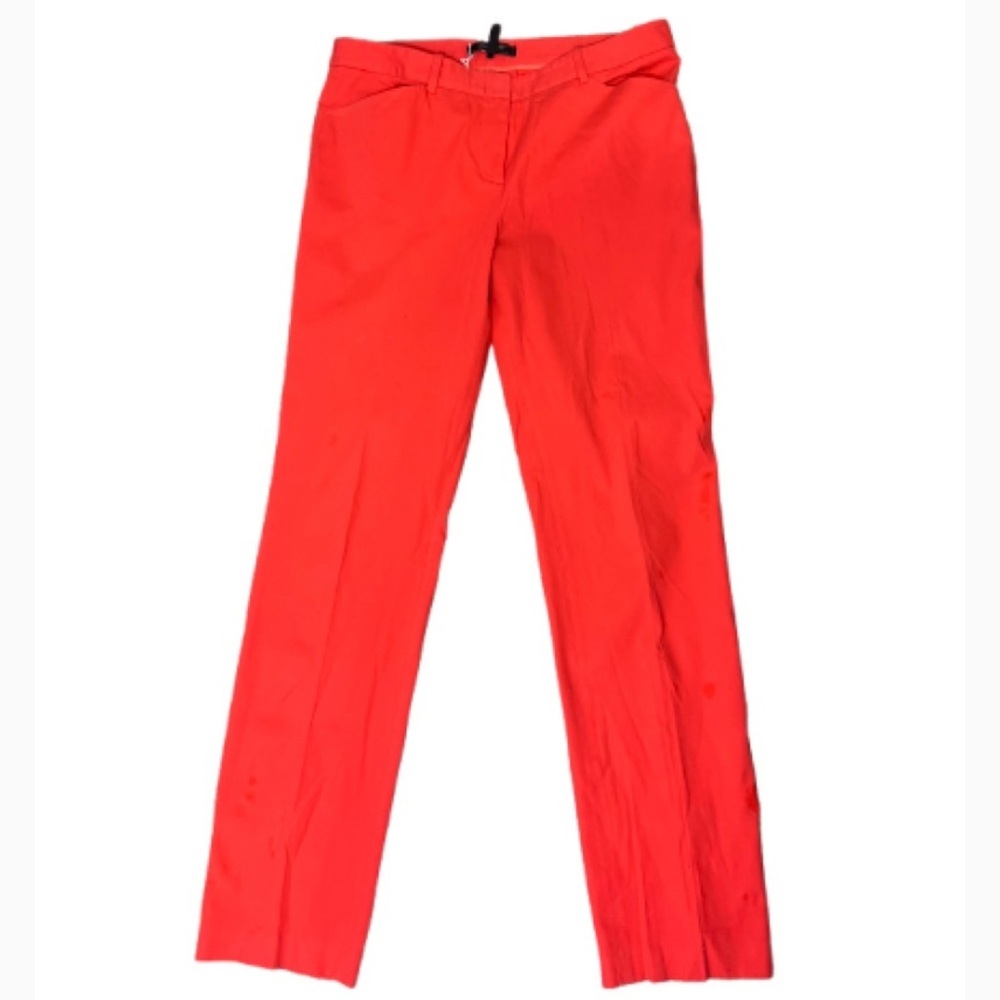BCBGMaxAzria Monica Festival Ready Orange Straight Leg Pants - Picture 4 of 11